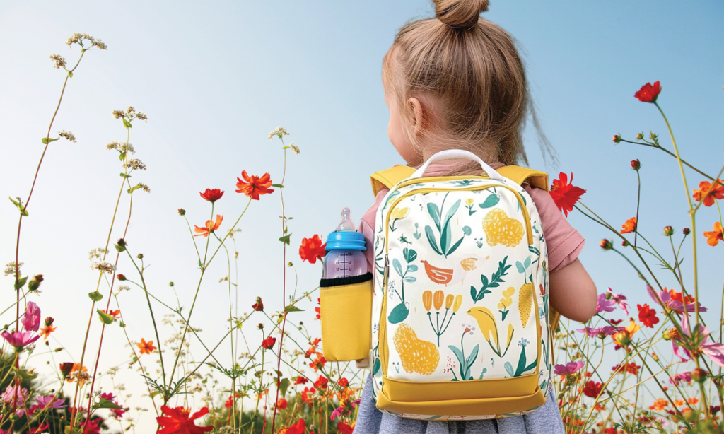 Bottle weaning older kids can be hard! A kindergartener heads to school with a baby bottle in her backpack.